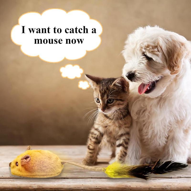 JMT-606026 Interactive LED Cat Mouse Toy with USB Rechargeable Battery, Automatic Movement and Chirping Sounds, Engaging for Indoor Play for All Cat Breeds