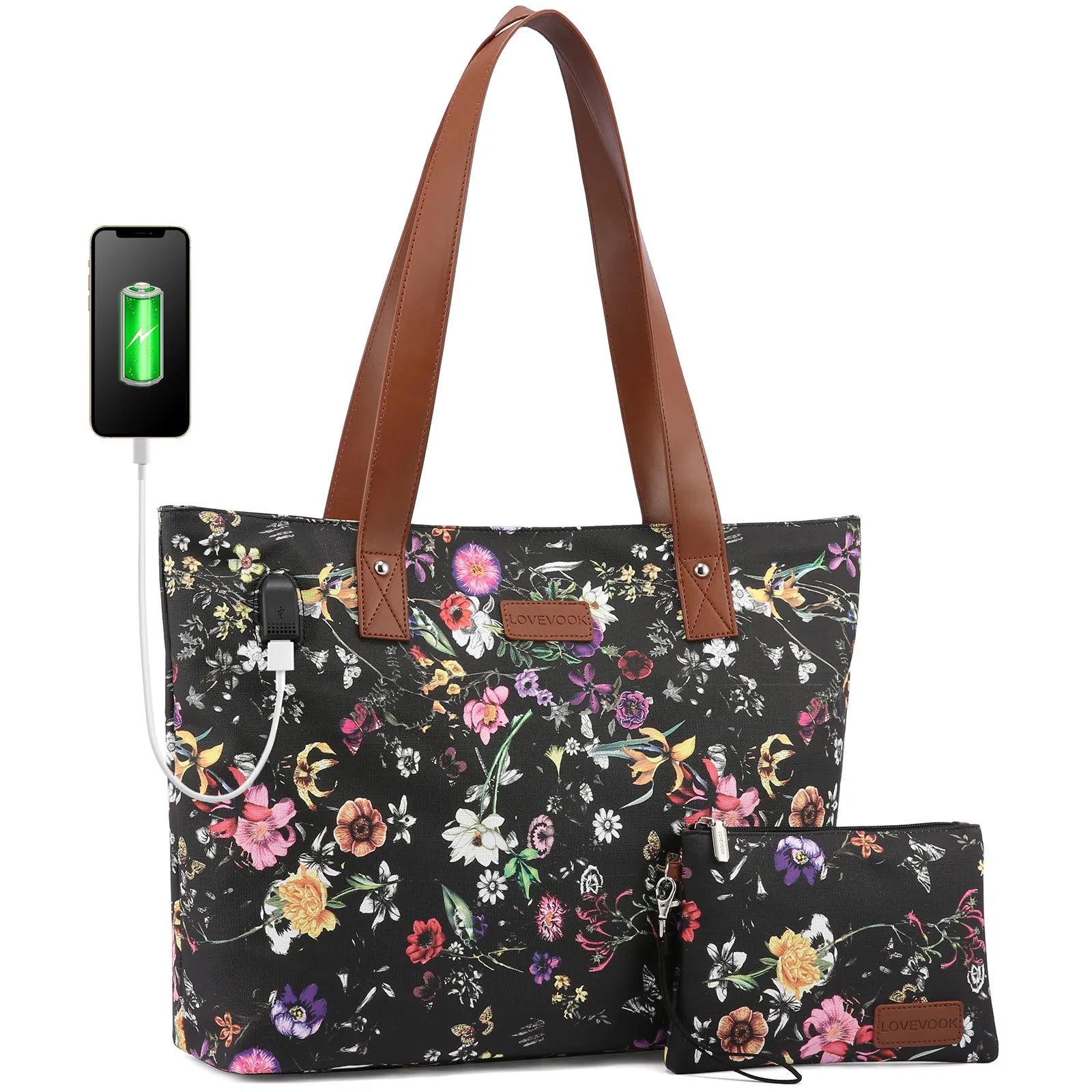 JMT-606602 Multifunctional Oxford Shoulder Bags Set for 15.6in Laptop - Stylish Women's Tote Handbags