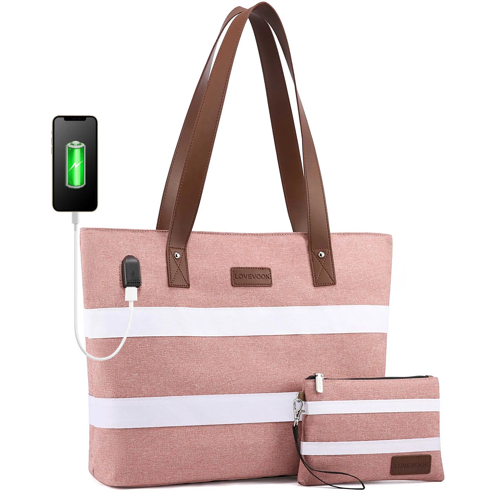 JMT-606602 Multifunctional Oxford Shoulder Bags Set for 15.6in Laptop - Stylish Women's Tote Handbags