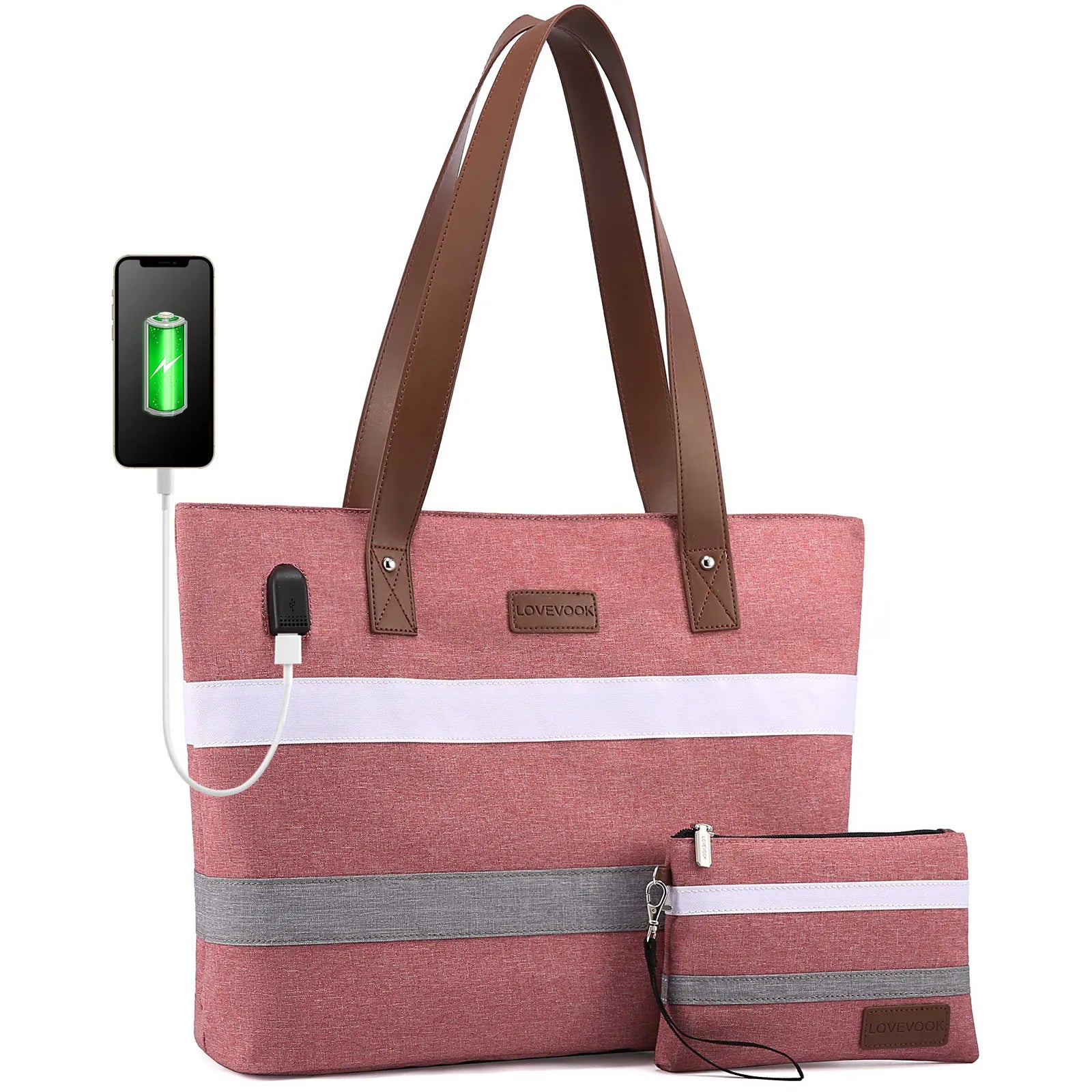 JMT-606602 Multifunctional Oxford Shoulder Bags Set for 15.6in Laptop - Stylish Women's Tote Handbags