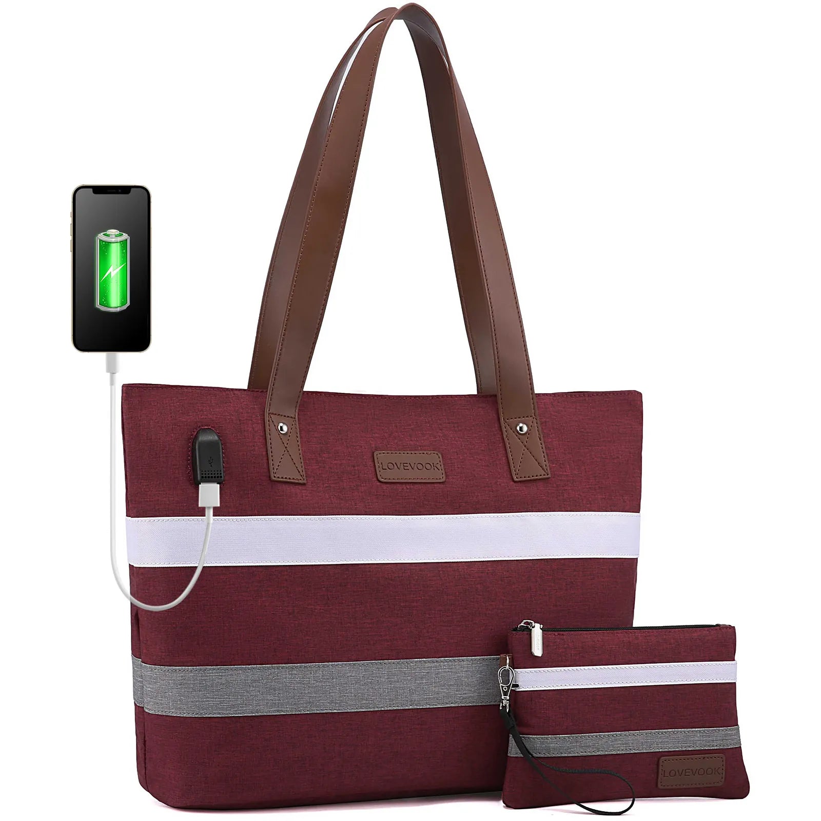 JMT-606602 Multifunctional Oxford Shoulder Bags Set for 15.6in Laptop - Stylish Women's Tote Handbags