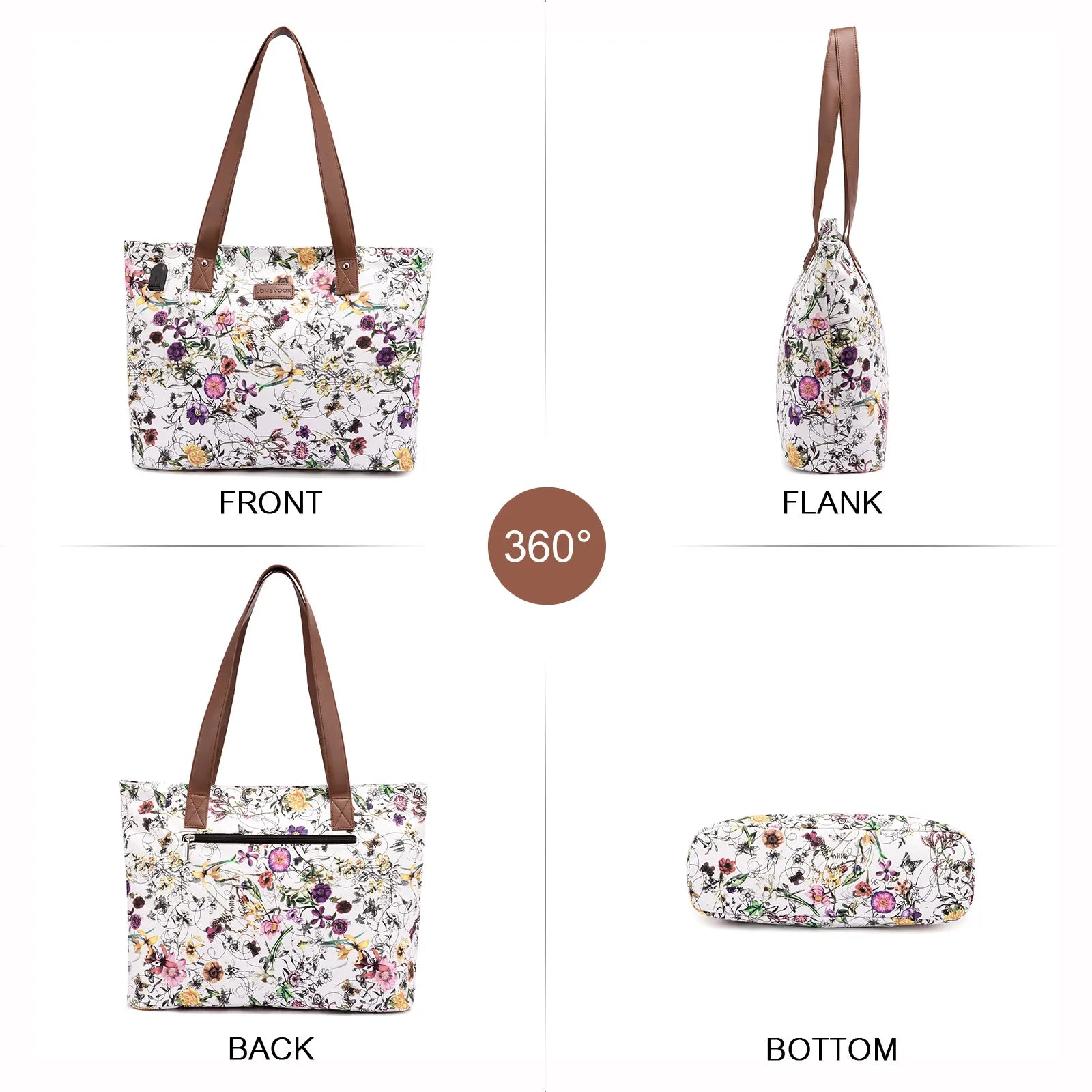 JMT-606602 Multifunctional Oxford Shoulder Bags Set for 15.6in Laptop - Stylish Women's Tote Handbags