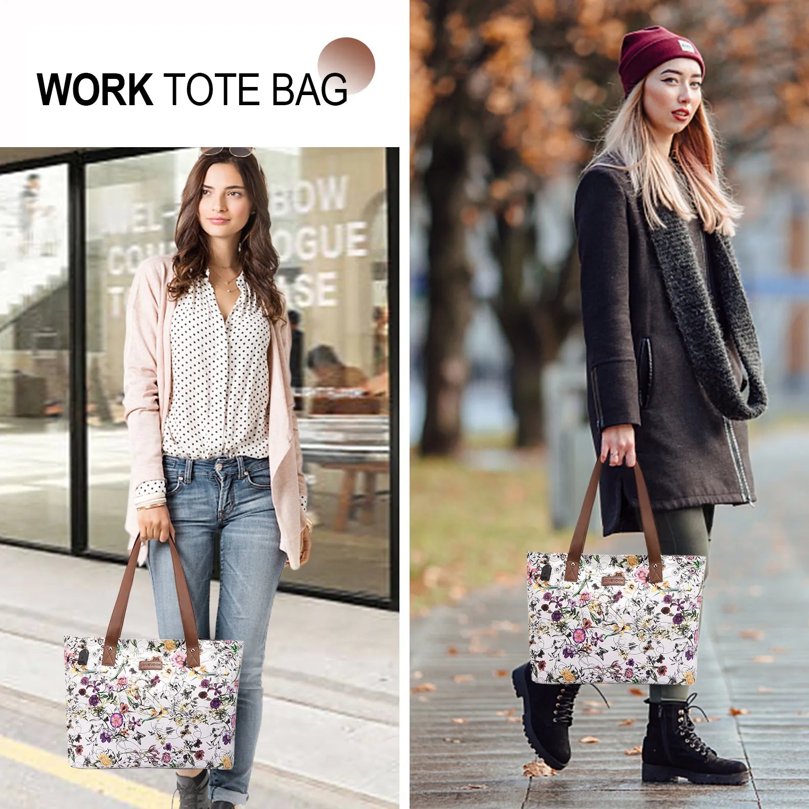 JMT-606602 Multifunctional Oxford Shoulder Bags Set for 15.6in Laptop - Stylish Women's Tote Handbags