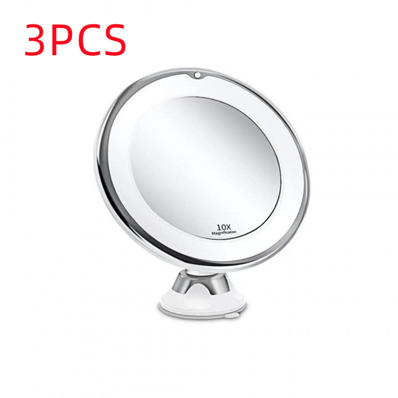 JMT-606858 LED Make-Up Mirror with Bright Supplement Light, Portable Plastic Design, 17.5 x 21cm, Casual Style