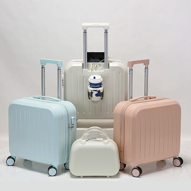 JMT-606922 Stylish PC ABS Trolley Luggage Travel Bag with Universal Wheels for Easy Mobility