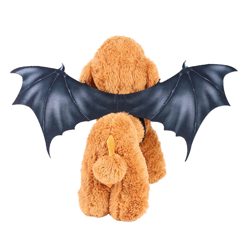 JMT-607498 Halloween Ghost Pet Wings Costume for Dogs and Cats - Black Fabric, Available in Large, Medium, Small Sizes