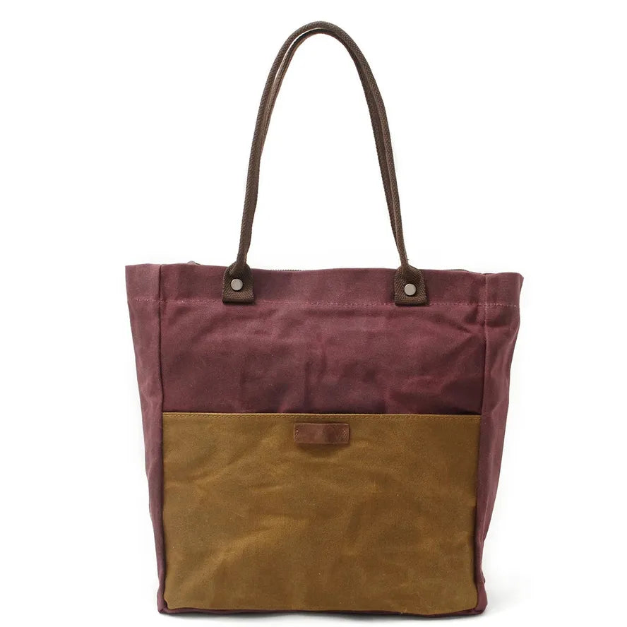 JMT-607562 Retro Waterproof Batik Canvas Shoulder Tote Bag for Women in Various Colours