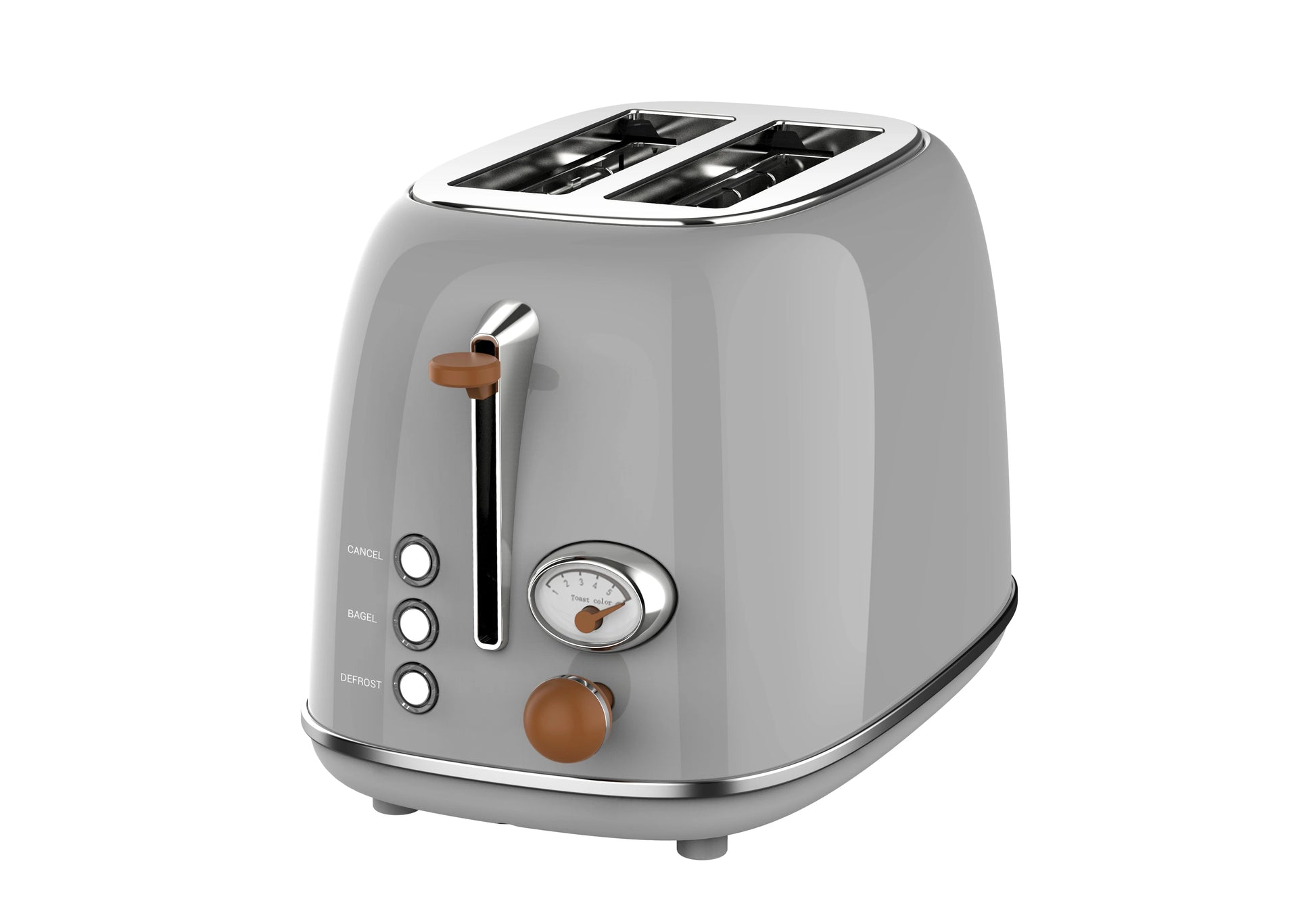 JMT-607690 Stainless Steel 2-Slice Toaster with Bun Warmer for Effortless Breakfasts