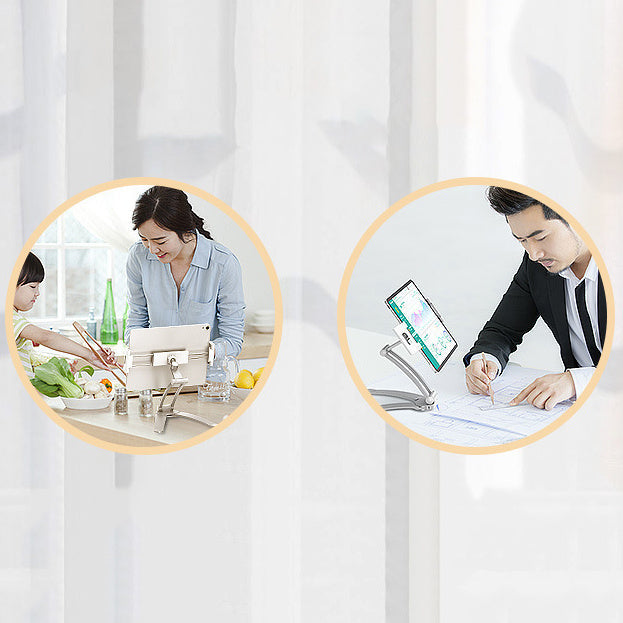 JMT-607882 Aluminum Alloy Adjustable Tablet Stand with Silicone Base for Desktop Use