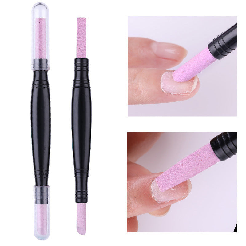 JMT-608330 Double-Ended Quartz Cleanser Pen for Nail Care and Dead Skin Removal, 14.2CM, PP Material