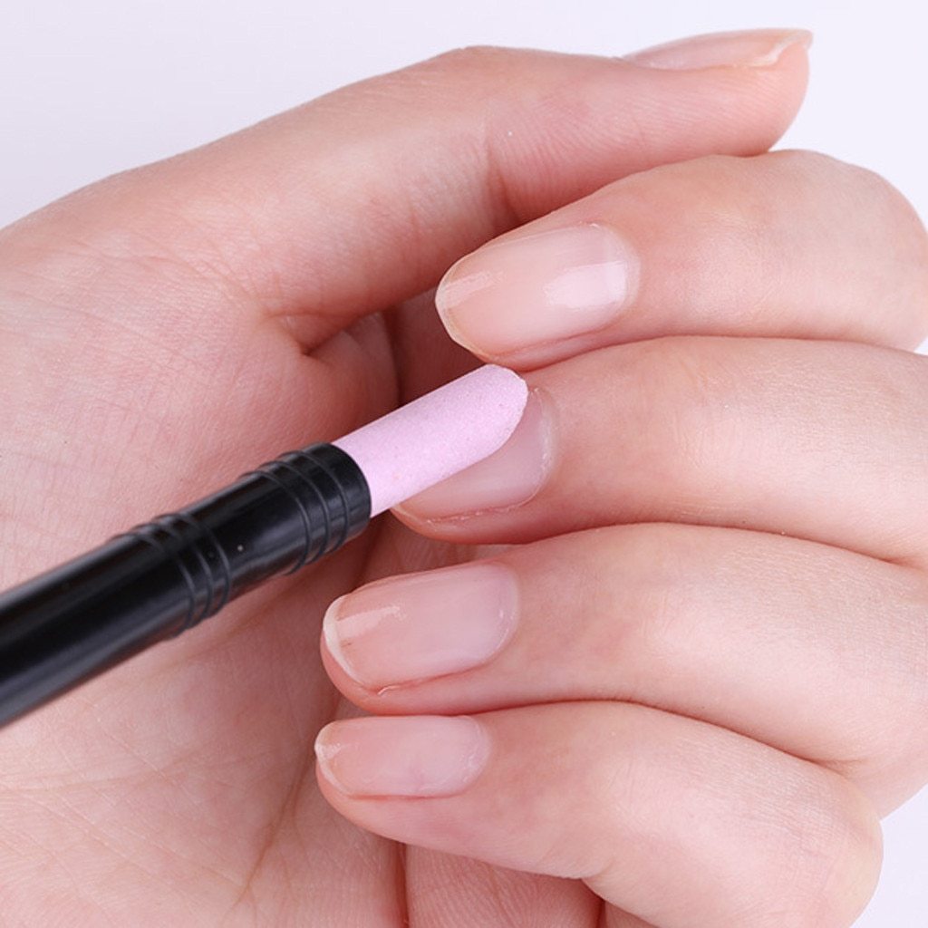 JMT-608330 Double-Ended Quartz Cleanser Pen for Nail Care and Dead Skin Removal, 14.2CM, PP Material