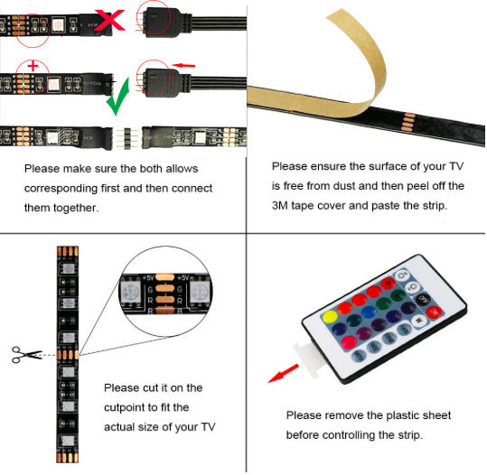JMT-608650 USB LED TV Background Light Bar for Enhanced Viewing Experience