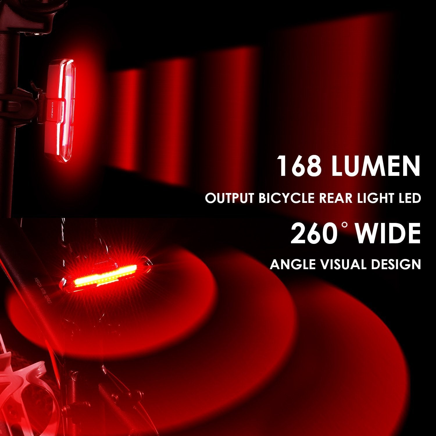 JMT-609098 USB Rechargeable Red and Blue Mountain Bike Taillights for Enhanced Visibility