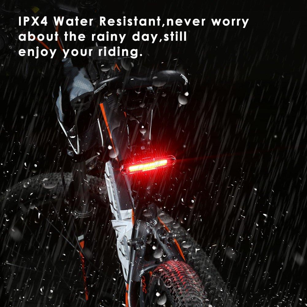 JMT-609098 USB Rechargeable Red and Blue Mountain Bike Taillights for Enhanced Visibility
