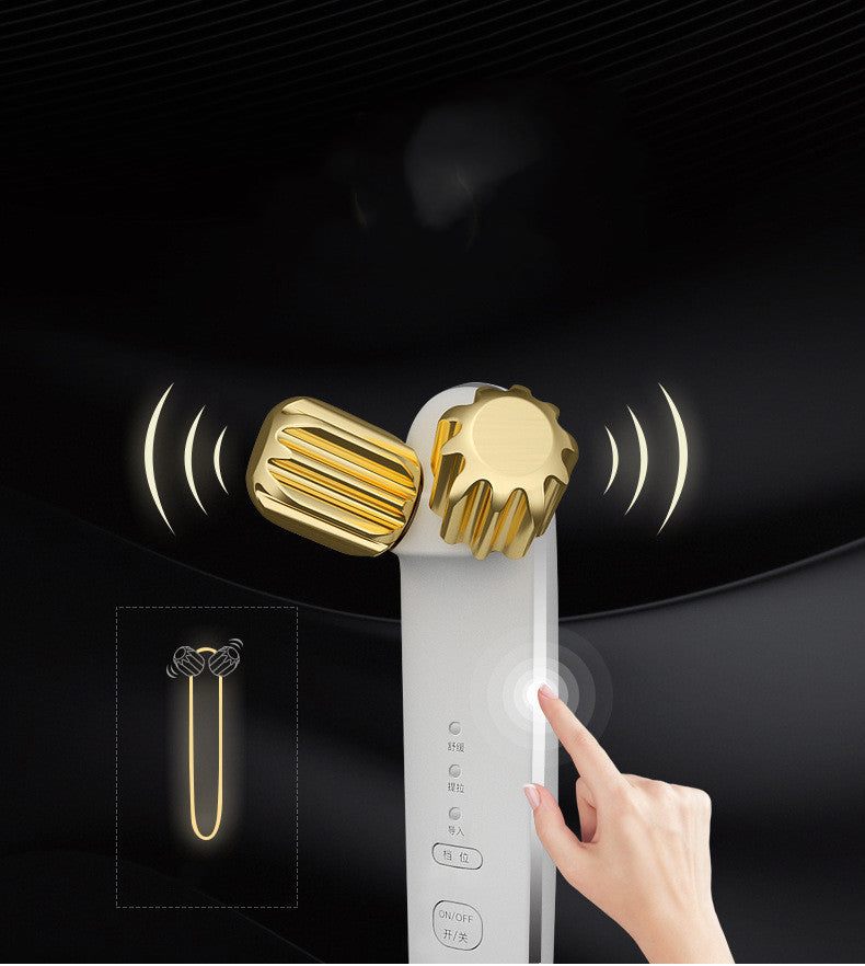 JMT-609162 24K Gold Facial Massager for Lifting and Firming - EMS, Vibration, and Iontophoresis Beauty Instrument