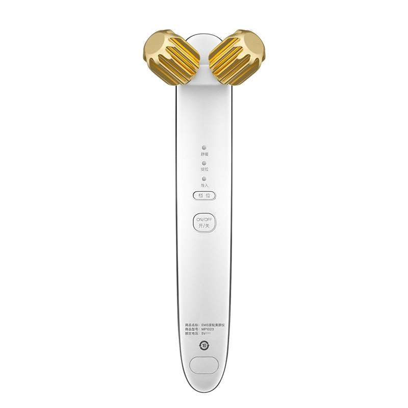 JMT-609162 24K Gold Facial Massager for Lifting and Firming - EMS, Vibration, and Iontophoresis Beauty Instrument