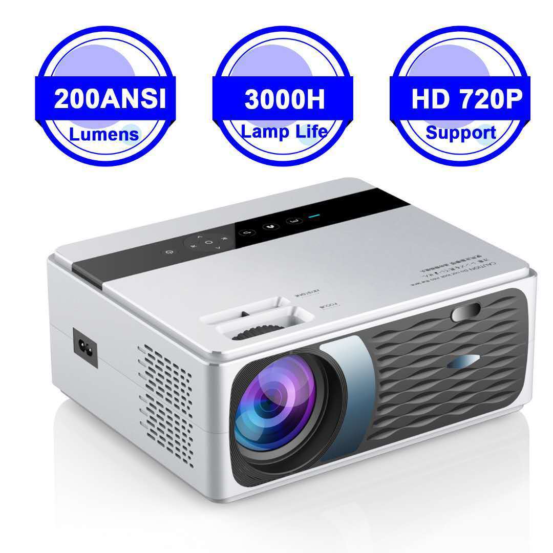 JMT-609354 HD Mini Portable Projector with 8000 Lumens Brightness and 1280x720 Resolution