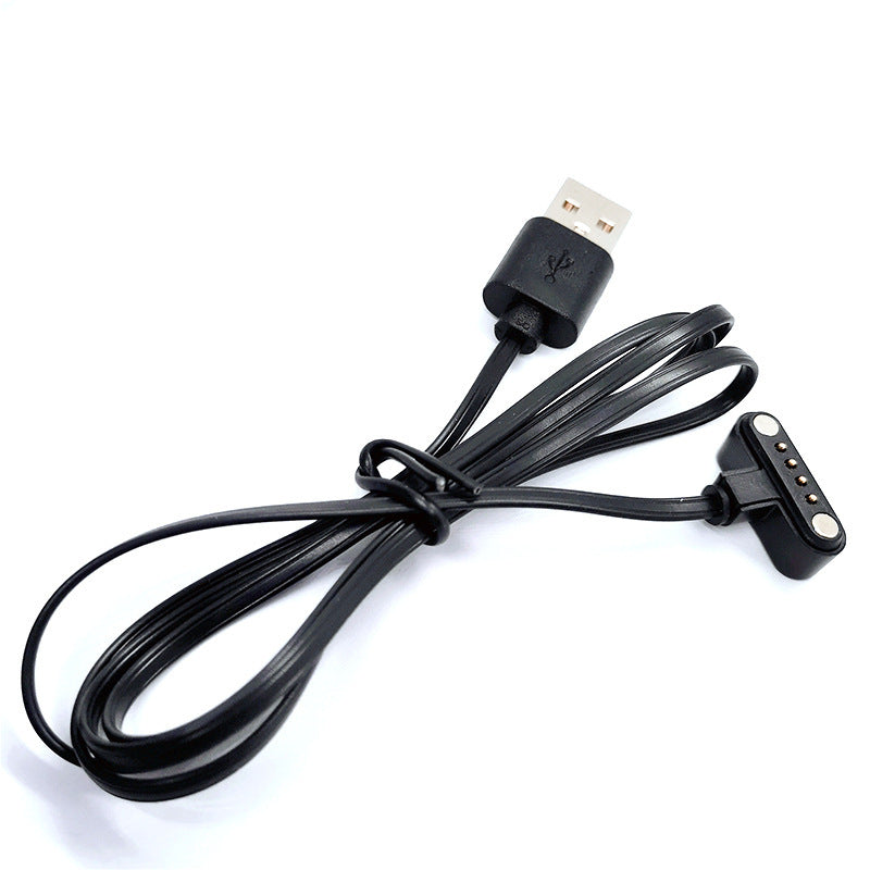 JMT-609354 Universal Magnetic Charging Cable for Smart Phone Watches - Practical Black Design