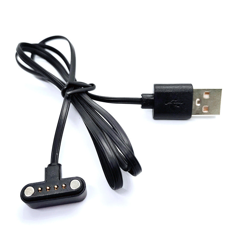 JMT-609354 Universal Magnetic Charging Cable for Smart Phone Watches - Practical Black Design