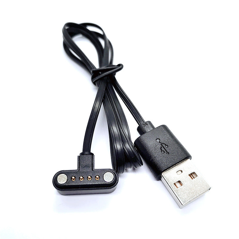 JMT-609354 Universal Magnetic Charging Cable for Smart Phone Watches - Practical Black Design