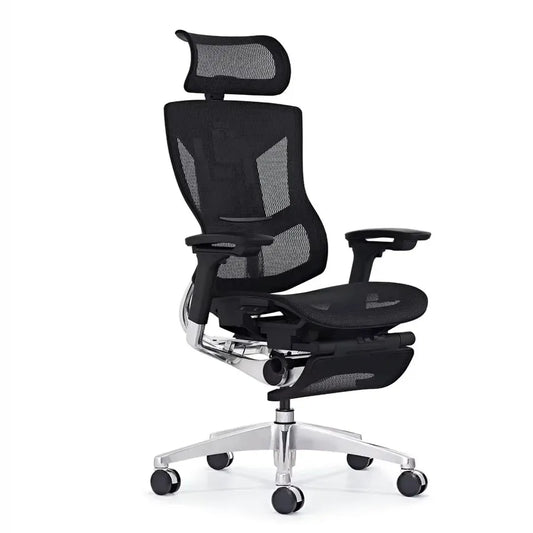 JMT-609482 Ergonomic Mesh Office Chair with Leg Rest and Adjustable Headrest for Enhanced Comfort