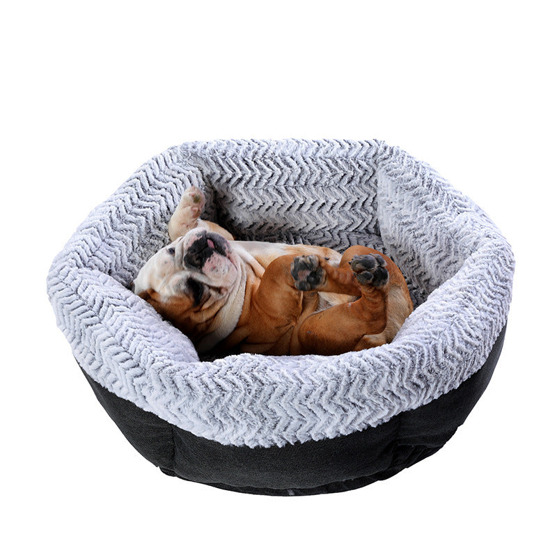 JMT-609482 Hexagonal Pet House - Cozy Cloth Dog & Cat Bed, Available in Multiple Sizes (40cm to 120cm)