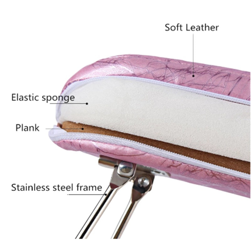 JMT-609482 Leather Desktop Hand Cushion for Nail Care and Manicure Support