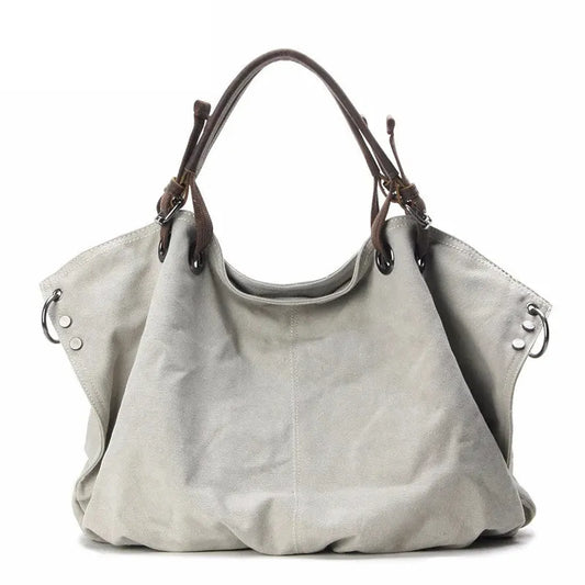 JMT-609866 Eco-Friendly Cotton Canvas Tote Handbag for Women - Size 32cm x 12cm x 38cm