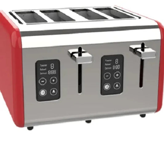JMT-609994 Brushed Stainless Steel 4-Slice Toaster with Countdown Timer