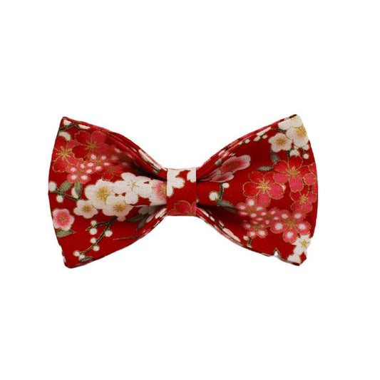 JMT-609994 Floral Design Dog Collar with Alloy Buckle and Leash Set, Includes Bow and Poop Bag