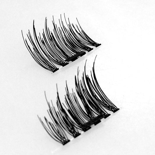 JMT-610442 Handmade Single Magnet Realistic False Eyelashes - 4 Pieces Per Pair