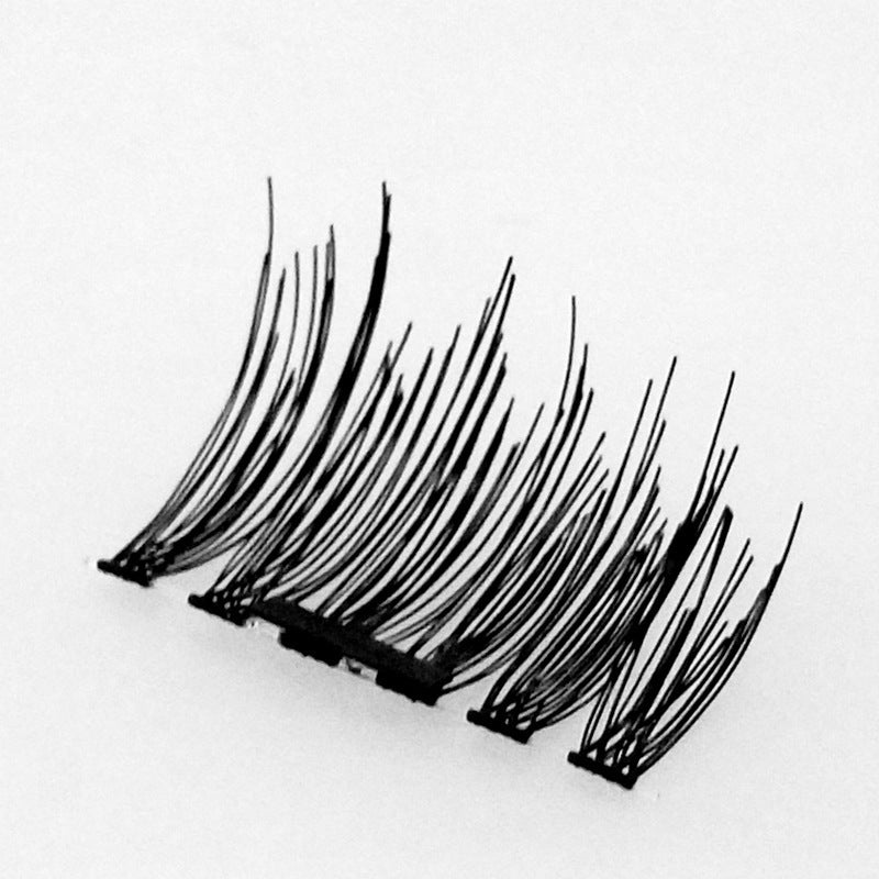 JMT-610442 Handmade Single Magnet Realistic False Eyelashes - 4 Pieces Per Pair