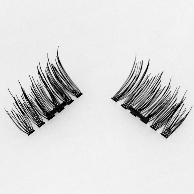 JMT-610442 Handmade Single Magnet Realistic False Eyelashes - 4 Pieces Per Pair