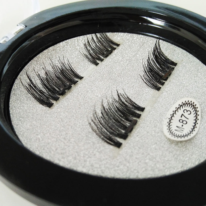 JMT-610442 Handmade Single Magnet Realistic False Eyelashes - 4 Pieces Per Pair
