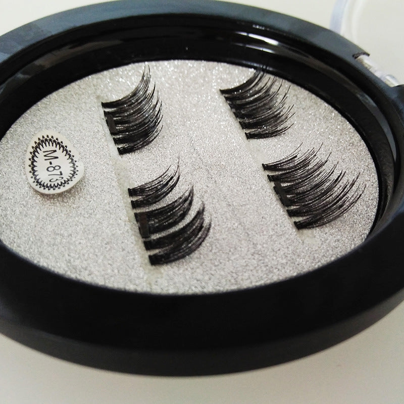 JMT-610442 Handmade Single Magnet Realistic False Eyelashes - 4 Pieces Per Pair