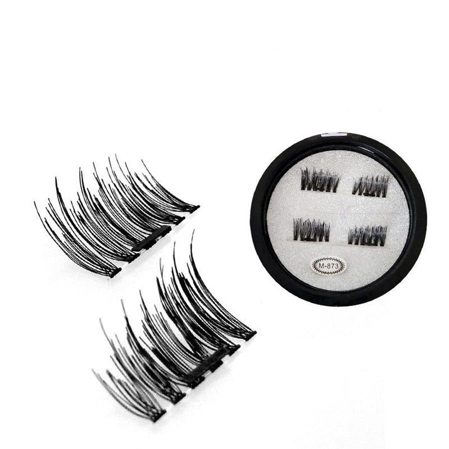 JMT-610442 Handmade Single Magnet Realistic False Eyelashes - 4 Pieces Per Pair