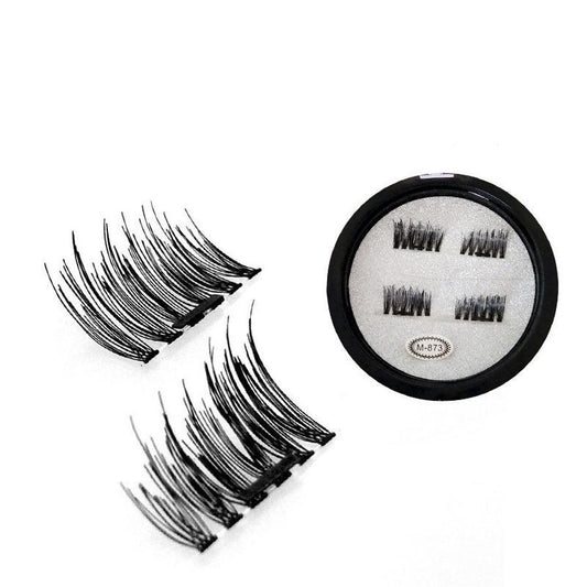JMT-610442 Handmade Single Magnet Realistic False Eyelashes - 4 Pieces Per Pair