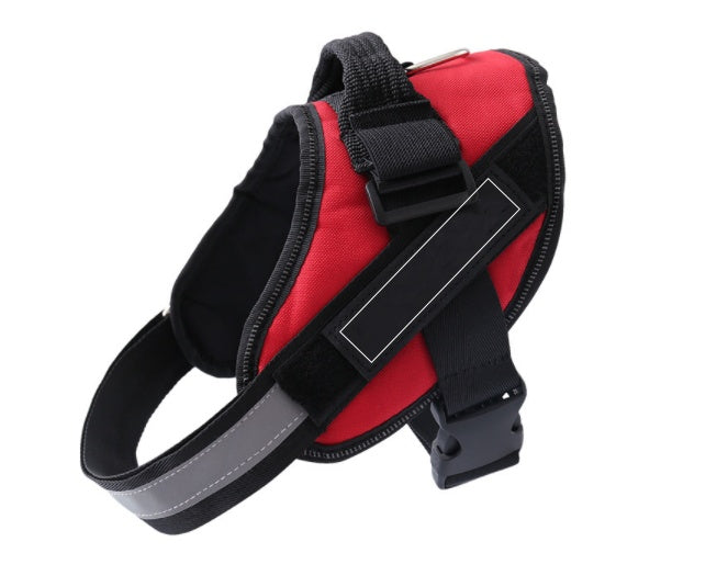JMT-610506 Customizable Adjustable Dog Vest Harness with ID Patch for Outdoor Walks
