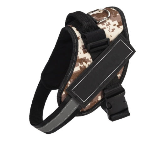 JMT-610506 Customizable Adjustable Dog Vest Harness with ID Patch for Outdoor Walks