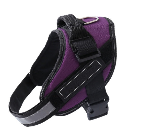 JMT-610506 Customizable Adjustable Dog Vest Harness with ID Patch for Outdoor Walks