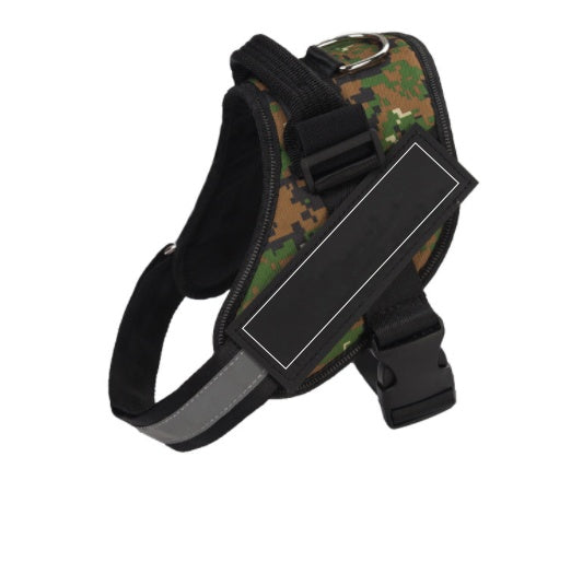 JMT-610506 Customizable Adjustable Dog Vest Harness with ID Patch for Outdoor Walks