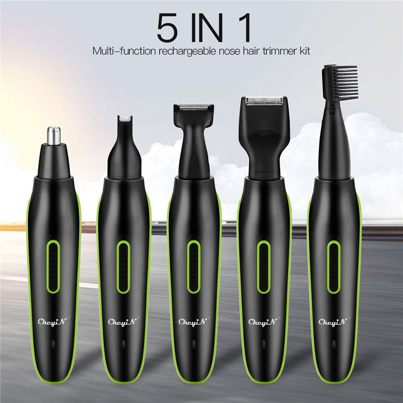 JMT-610570 5-in-1 Nose and Ear Hair Trimmer with Rechargeable Design, Painless Cutting and Easy Cleaning