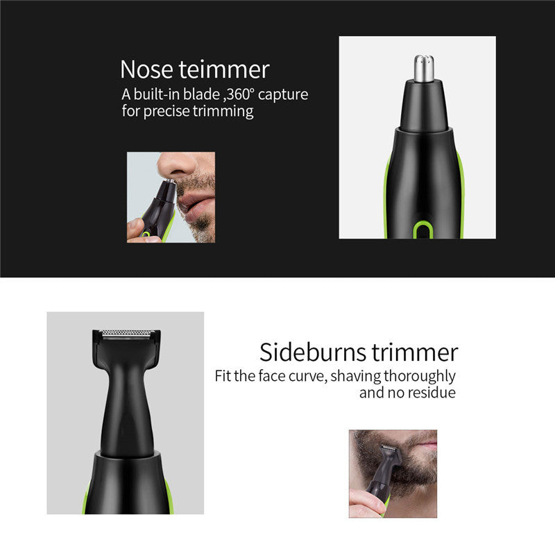 JMT-610570 5-in-1 Nose and Ear Hair Trimmer with Rechargeable Design, Painless Cutting and Easy Cleaning