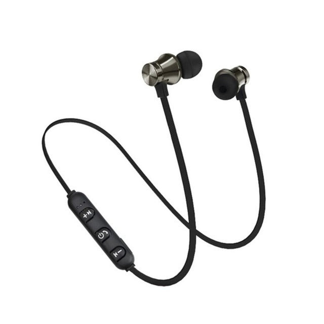 JMT-610826 Wireless Bluetooth Earphones with Magnetic Design for Running and Sports - Stereo Audio, 5-Meter Range, Bilateral Sound