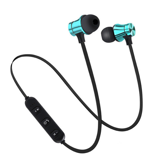 JMT-610826 Wireless Bluetooth Earphones with Magnetic Design for Running and Sports - Stereo Audio, 5-Meter Range, Bilateral Sound
