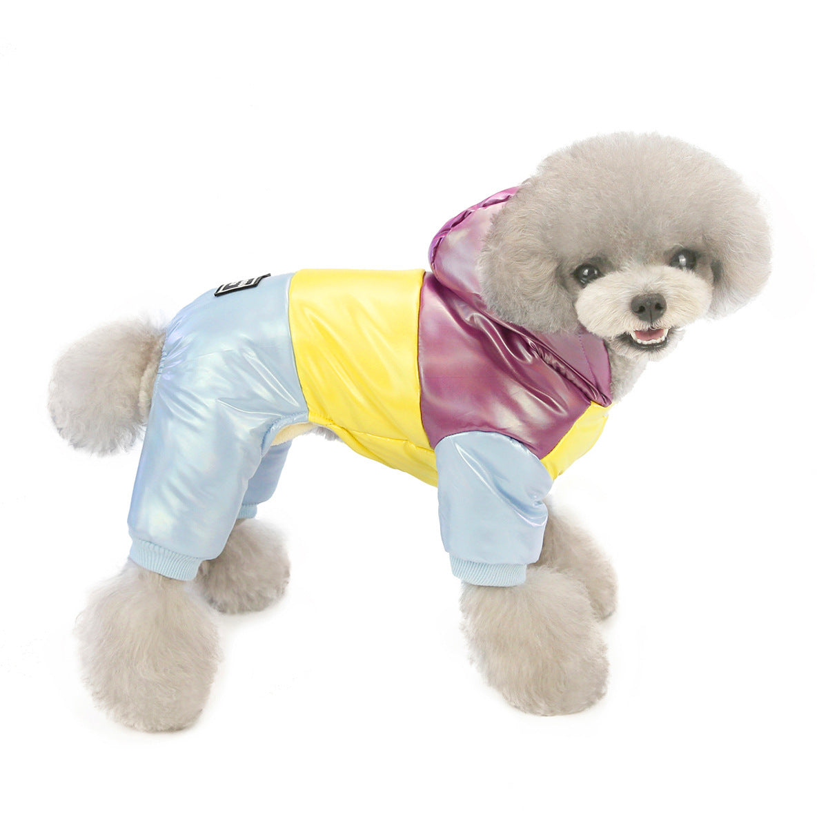 JMT-610954 Stylish Cotton Winter Dog Jacket in Yellow and Pink - Sizes S to XXL