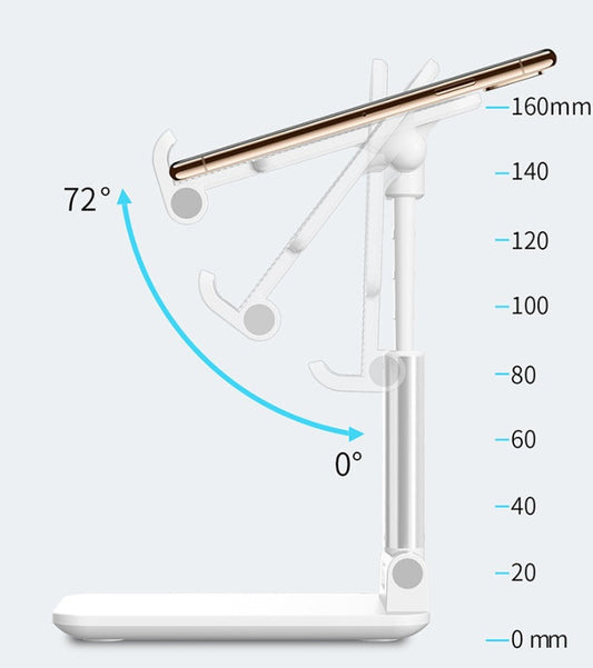 JMT-611338 Adjustable Mobile Phone Stand with Non-Slip Silicone Base and Alloy Support Rod
