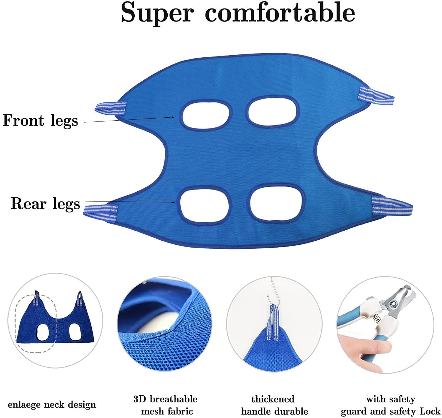 JMT-611338 Breathable Polyester Mesh Pet Hammock for Cat and Dog Nail Trimming Supplies
