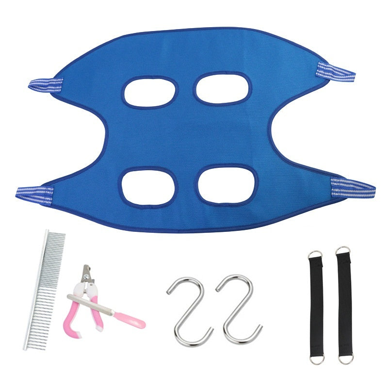JMT-611338 Breathable Polyester Mesh Pet Hammock for Cat and Dog Nail Trimming Supplies
