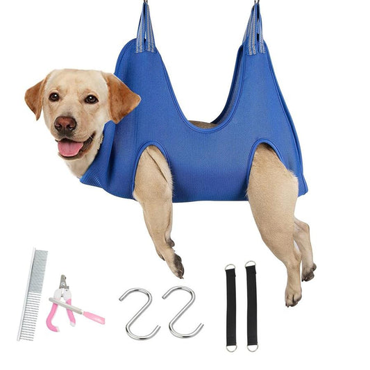 JMT-611338 Breathable Polyester Mesh Pet Hammock for Cat and Dog Nail Trimming Supplies